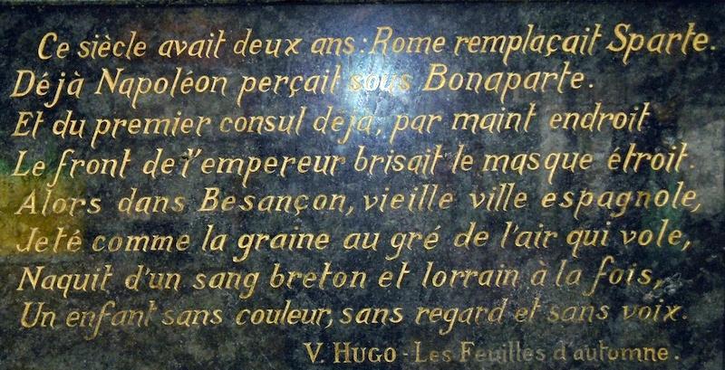 besancon place granvelle v. hugo texte